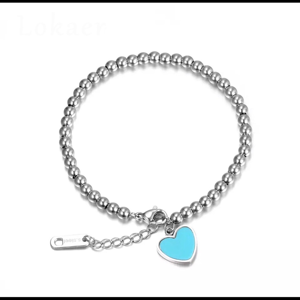 Stainless Steel Heart ❤️ Charm Bracelet